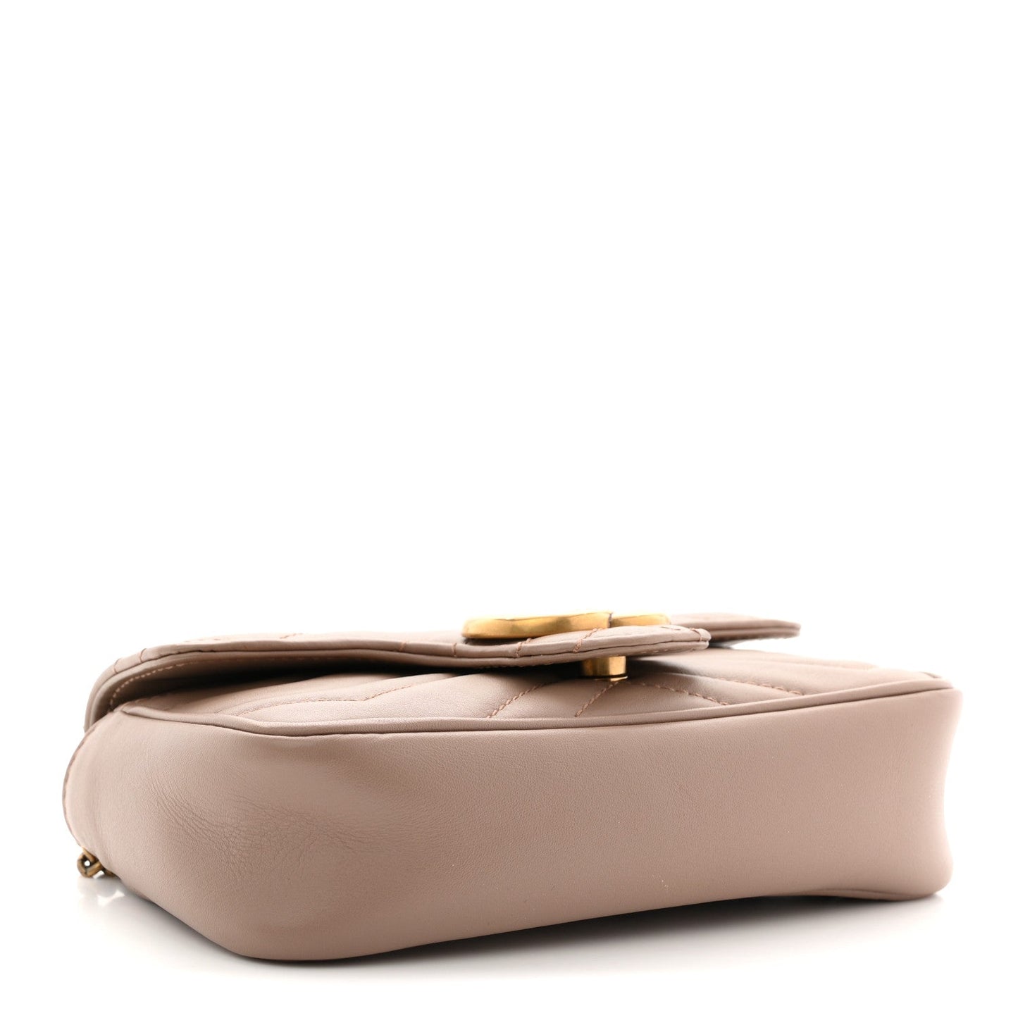 Calfskin Matelasse Super Mini GG Marmont Shoulder Bag Porcelain Rose