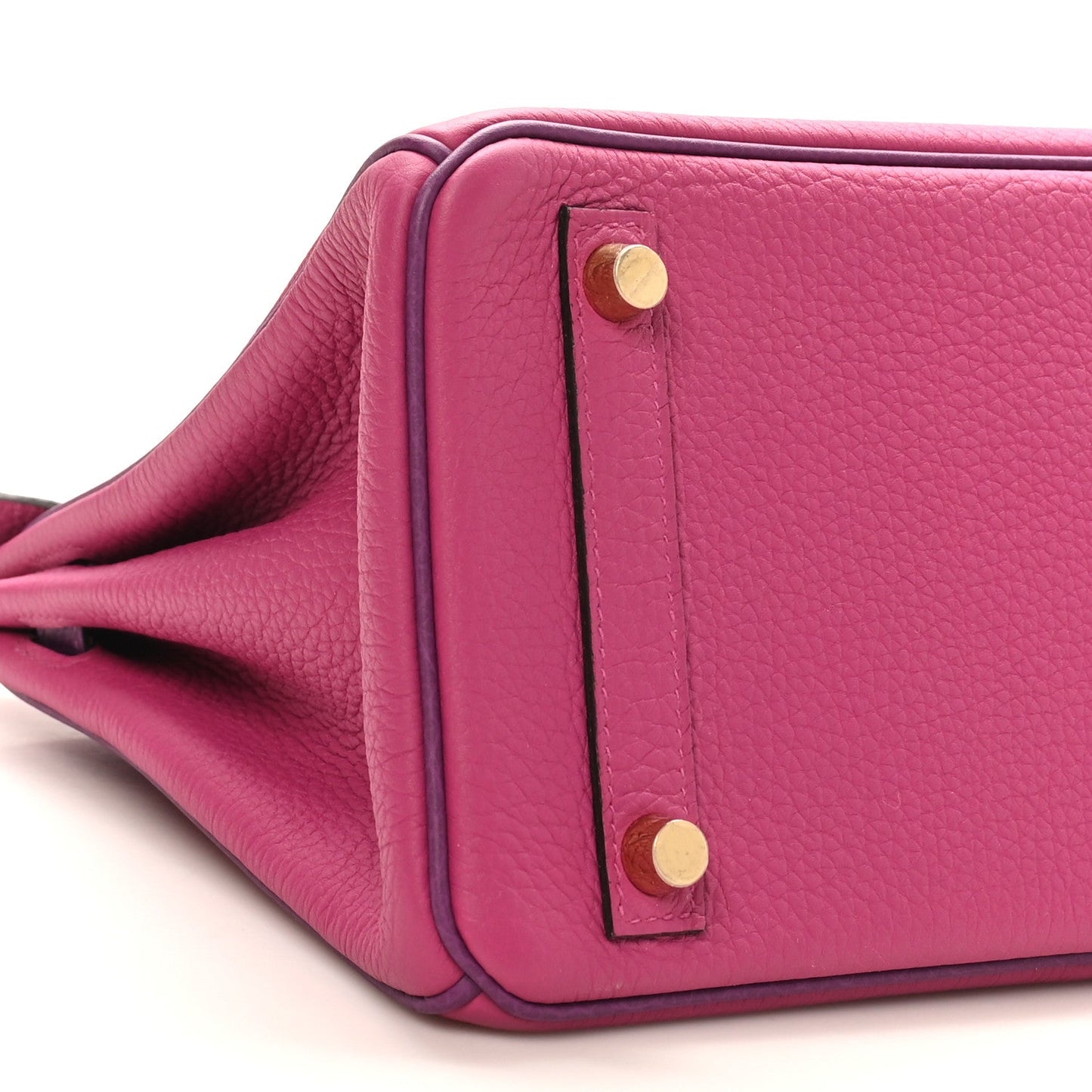 Togo Horseshoe Birkin 25 Rose Pourpre Cassis
