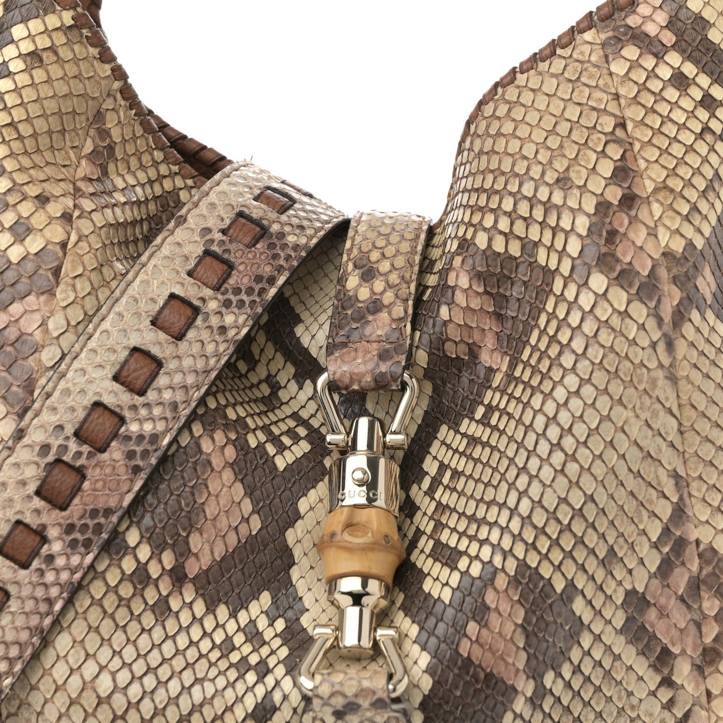 Snakeskin Large New Jackie Shoulder Bag Multicolor