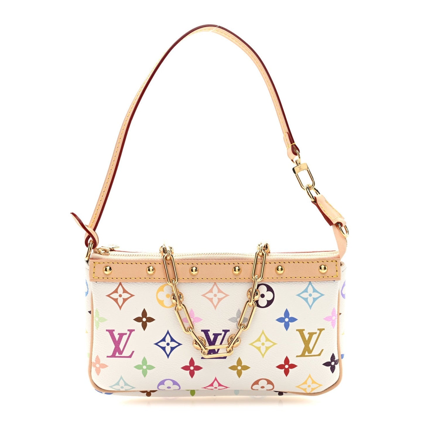 LV X TM Monogram Multicolor Pochette Accessories White