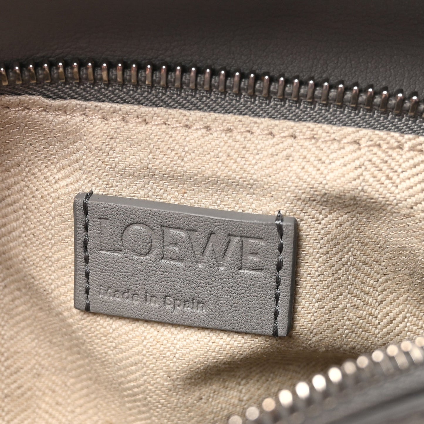 Calfskin Small Puzzle Bag Pearl Grey