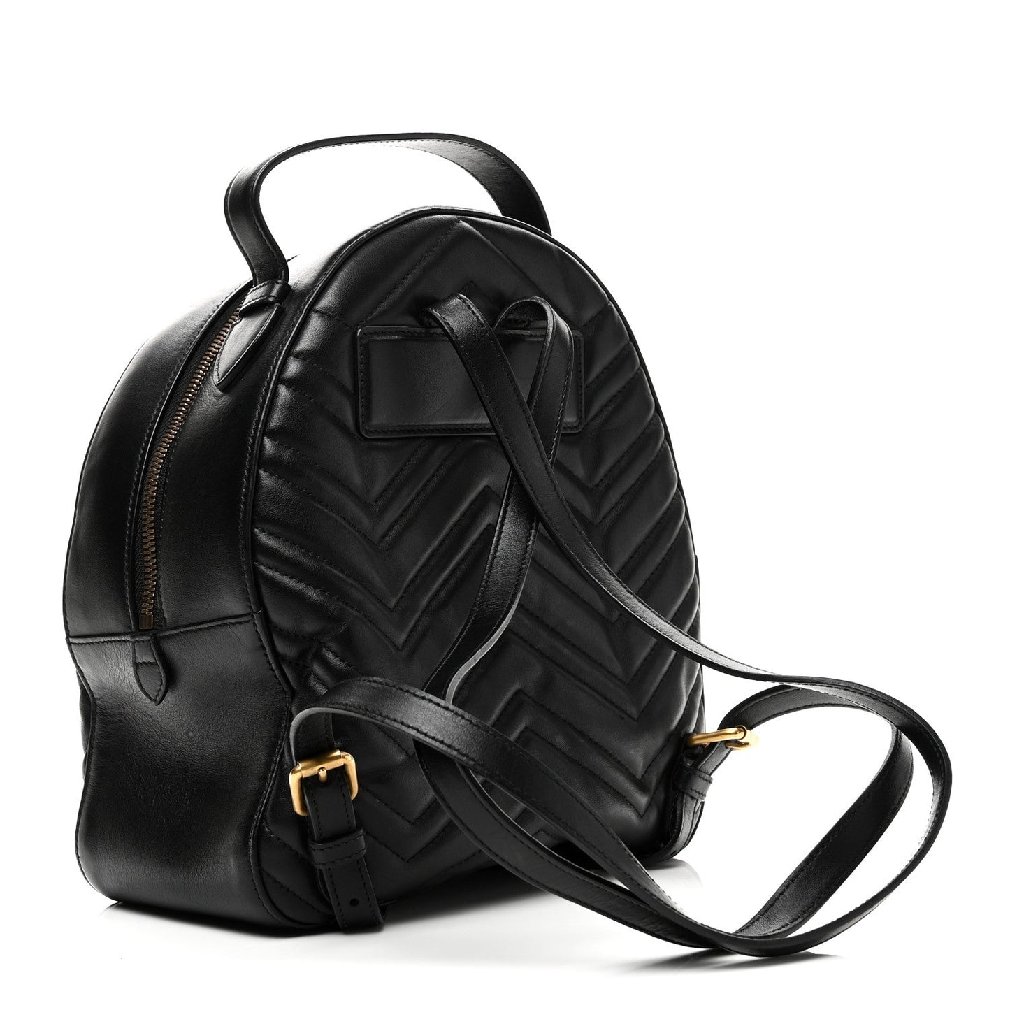Calfskin Matelasse GG Marmont Dome Backpack Black