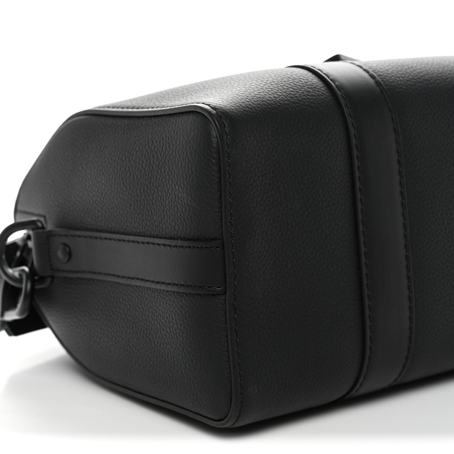 Grained Calfskin Aerogram City Keepall Black