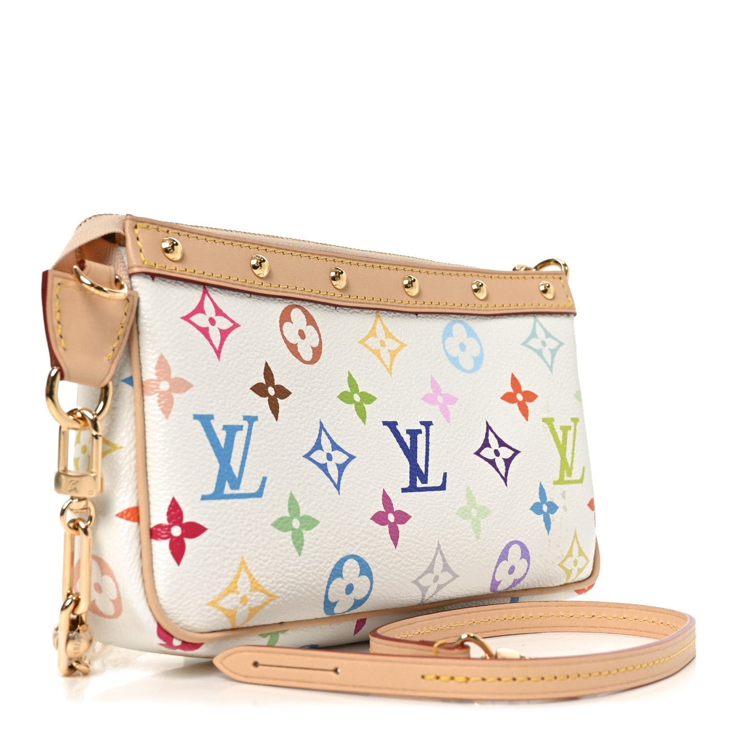 LV X TM Monogram Multicolor Pochette Accessories White