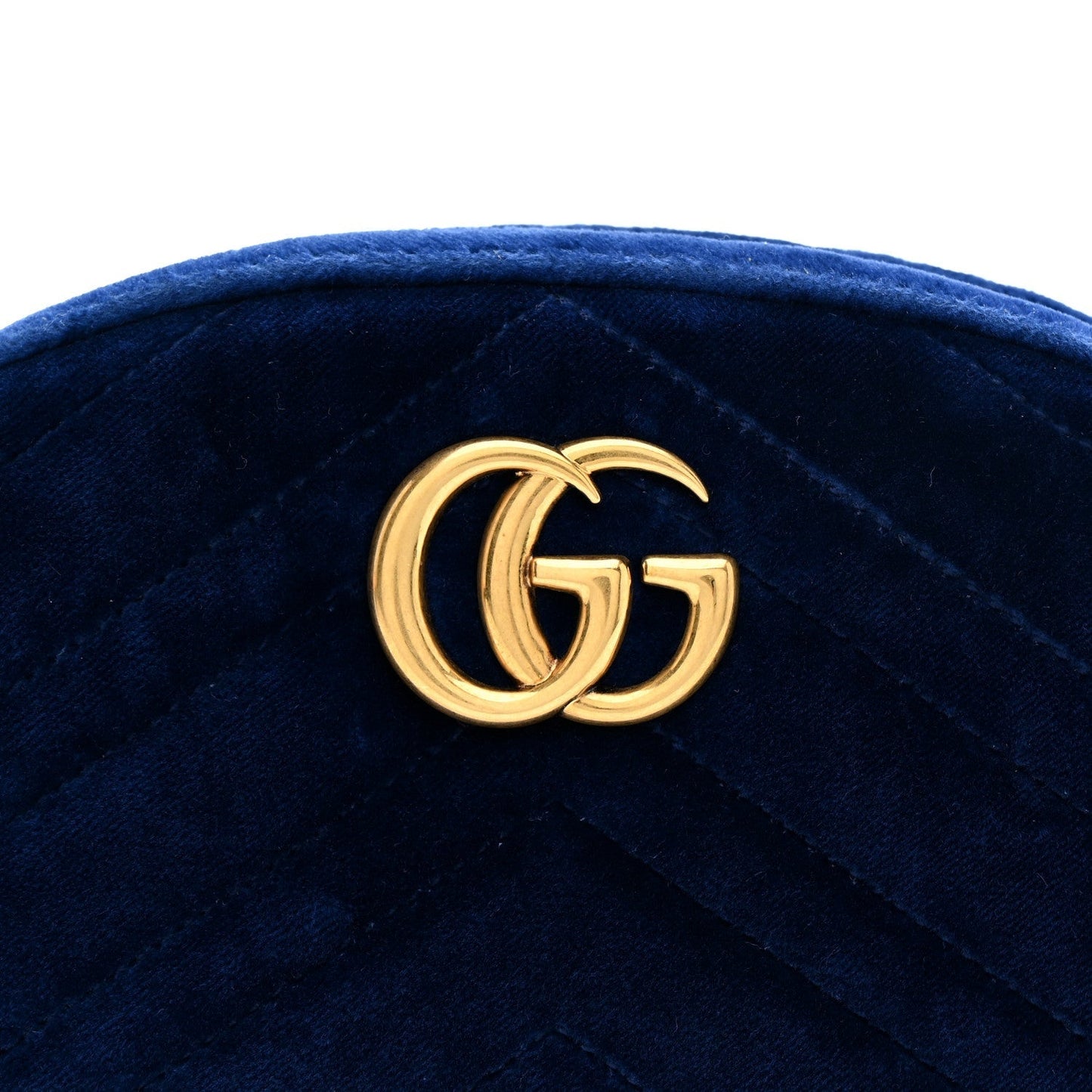 Velvet Matelasse GG Marmont Belt Bag 85 34 Cobalt Blue
