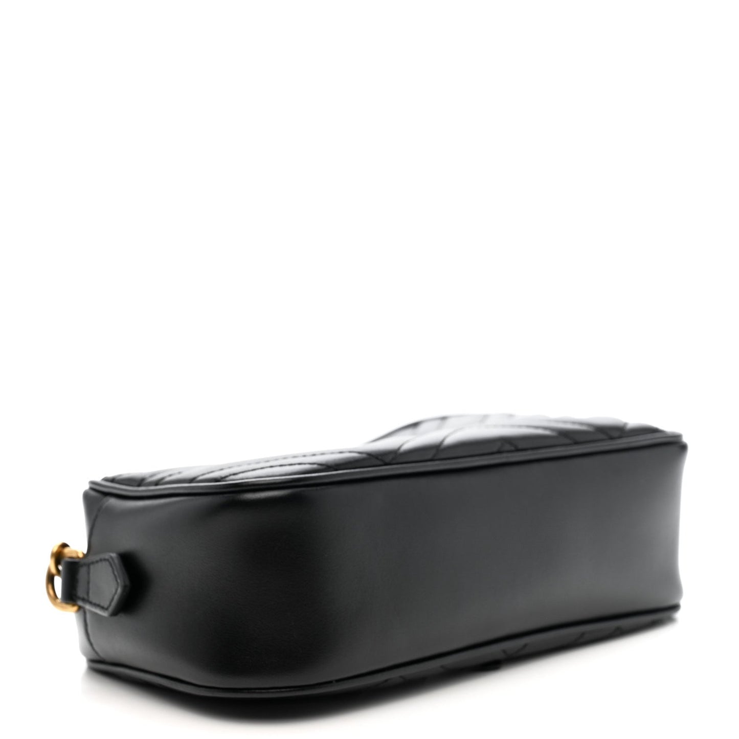 Calfskin Matelasse Small GG Marmont Chain Shoulder Bag Black