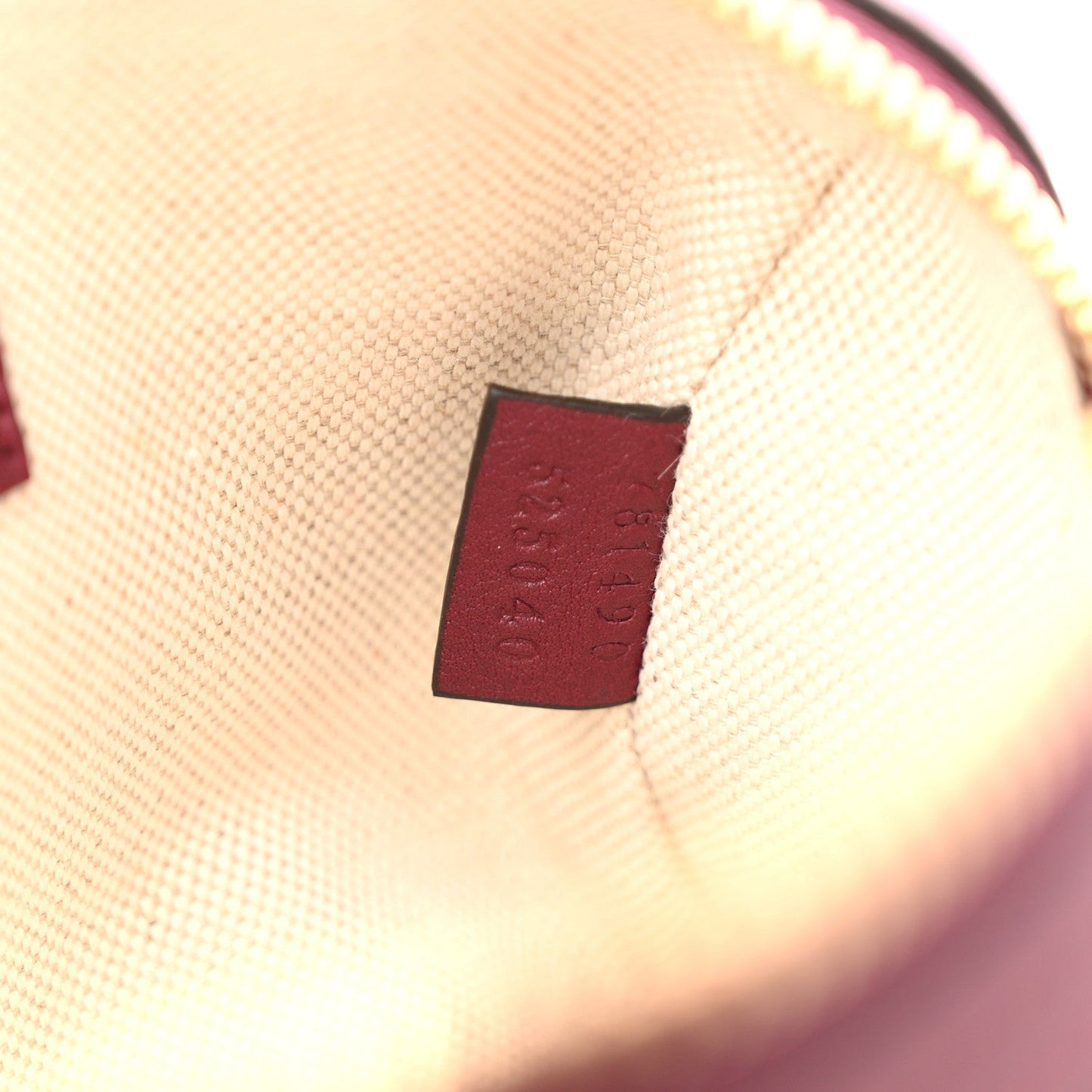 GG Supreme Monogram Textured Dollar Calfskin Web Super Mini Ophidia Top Handle Bowler Bag Rosso Ancora