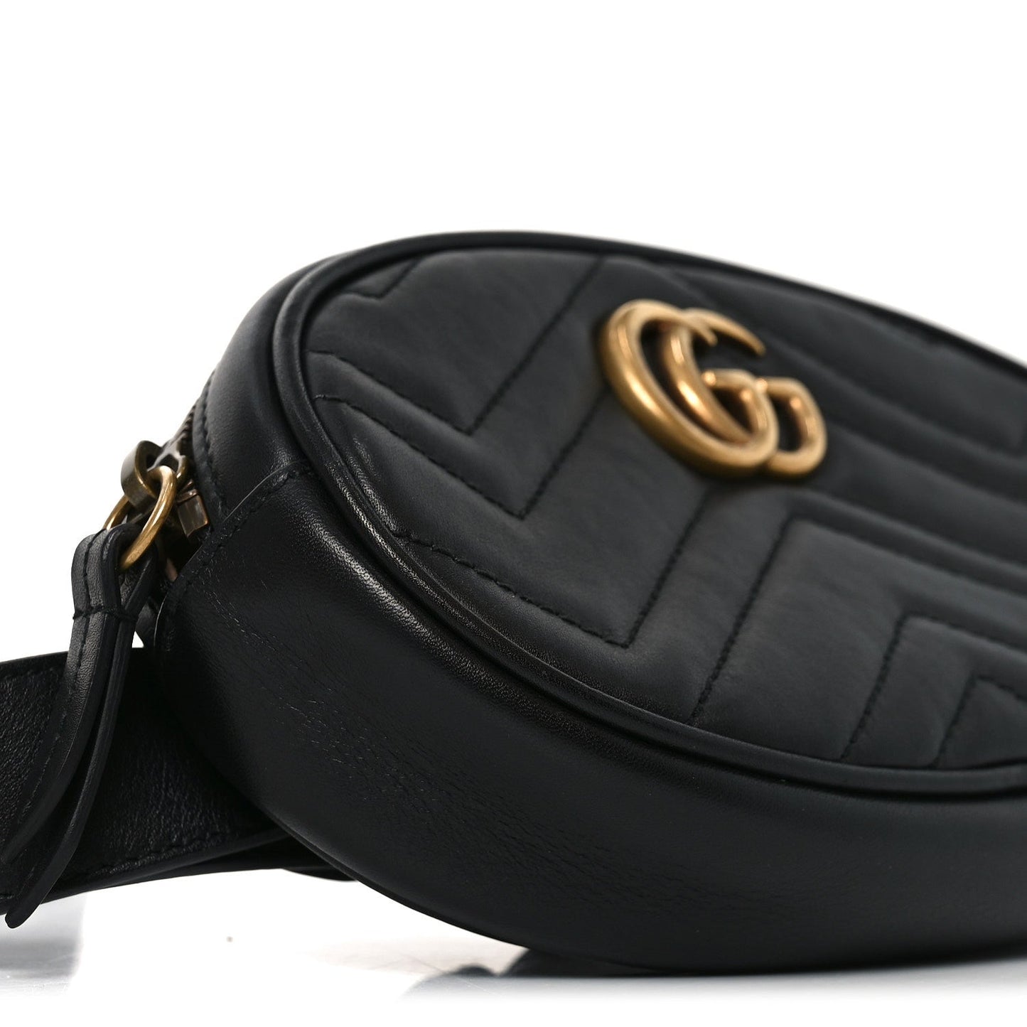 Calfskin Matelasse GG Marmont Belt Bag 85 34 Black