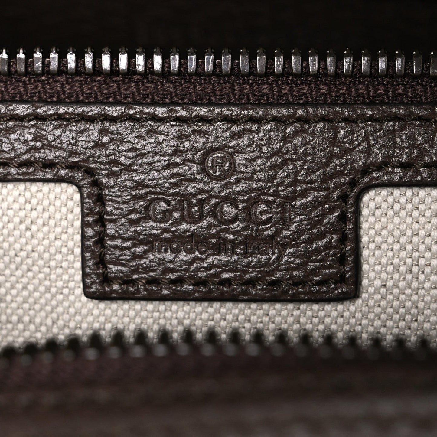 GG Supreme Monogram Textured Dollar Calfskin Web Medium Savoy Bowling Bag Beige Ebony New Acero