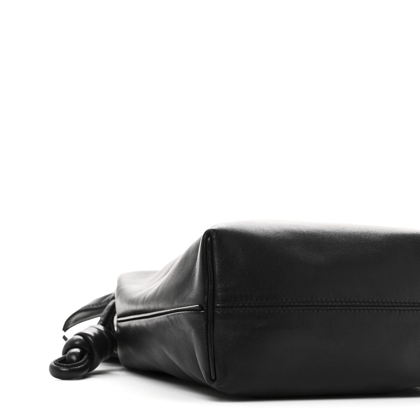 Calfskin Flamenco Knot Bag Black