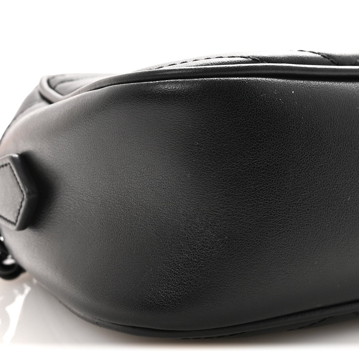 Calfskin Matelasse Monochrome Small GG Marmont Chain Shoulder Bag Black