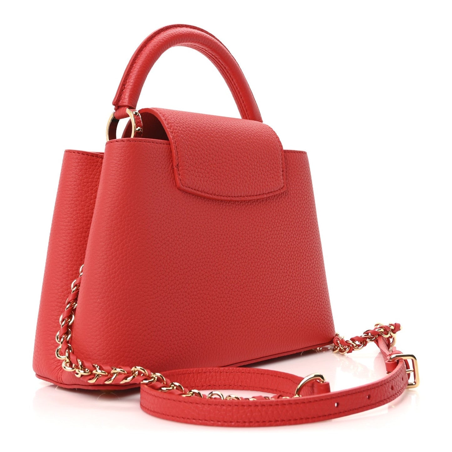 LV X TM Taurillon Cerises Capucines BB Rouge