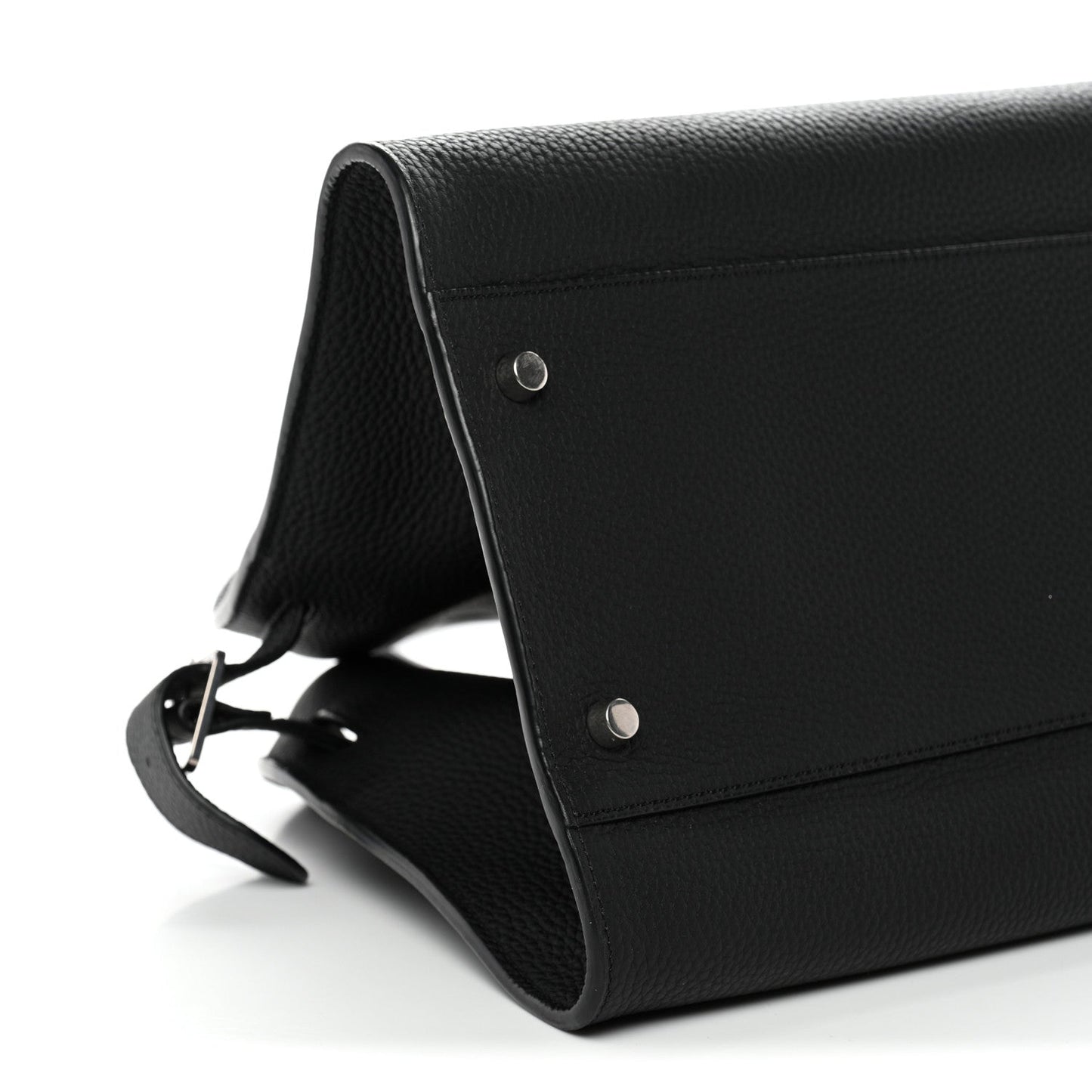 Matte Grained Calfskin EW Margaux Black