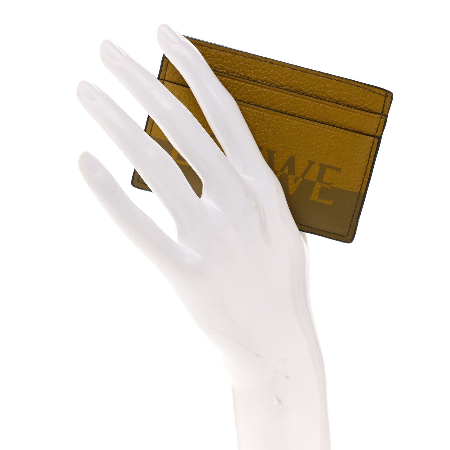 Grained Calfskin Signature Plain Card Holder