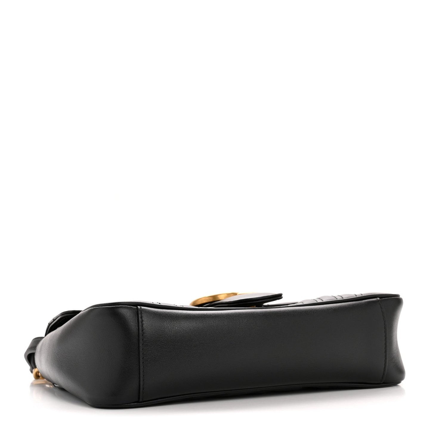 Calfskin Matelasse Small GG Marmont Shoulder Bag Black