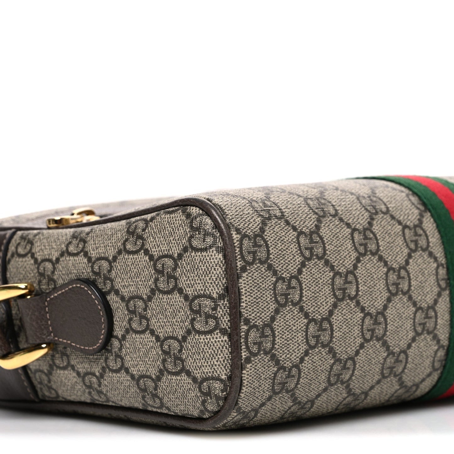 GG Supreme Monogram Web Small Ophidia Shoulder Bag Brown