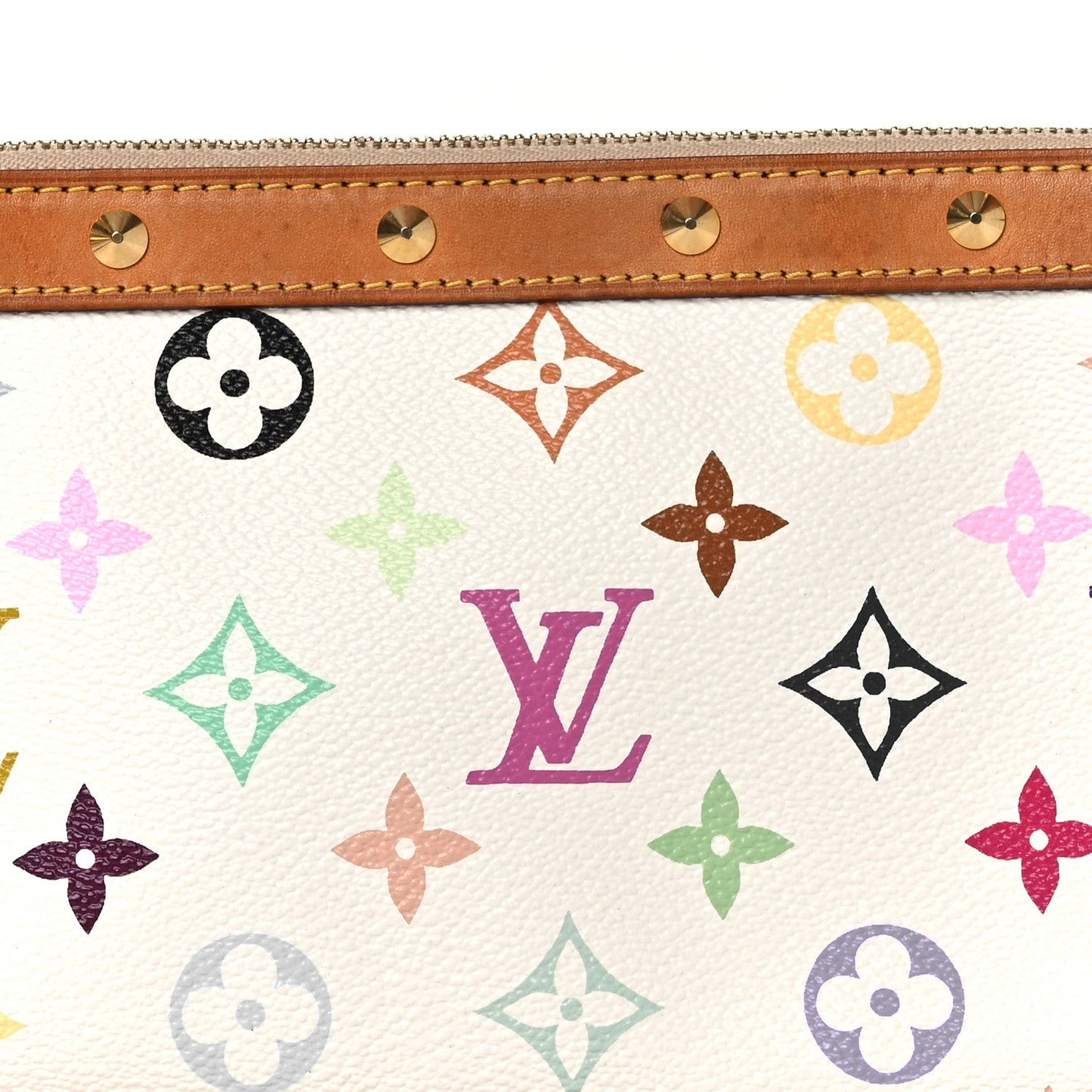 Monogram Multicolor Pochette Accessories White