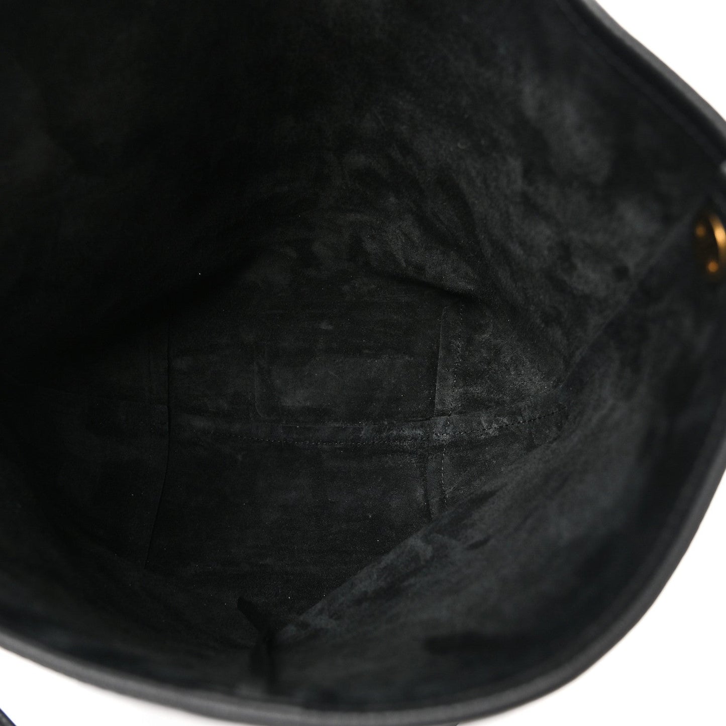 Grained Calfskin Medium N/S Hook Tote Black