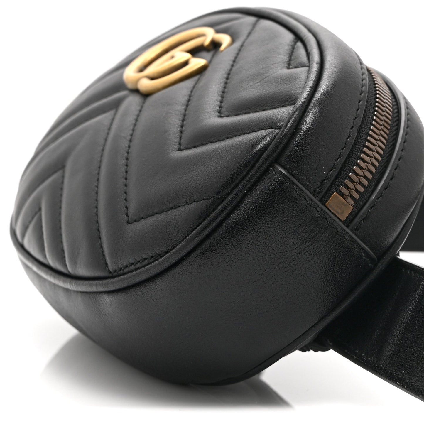 Calfskin Matelasse GG Marmont Belt Bag 85 34 Black