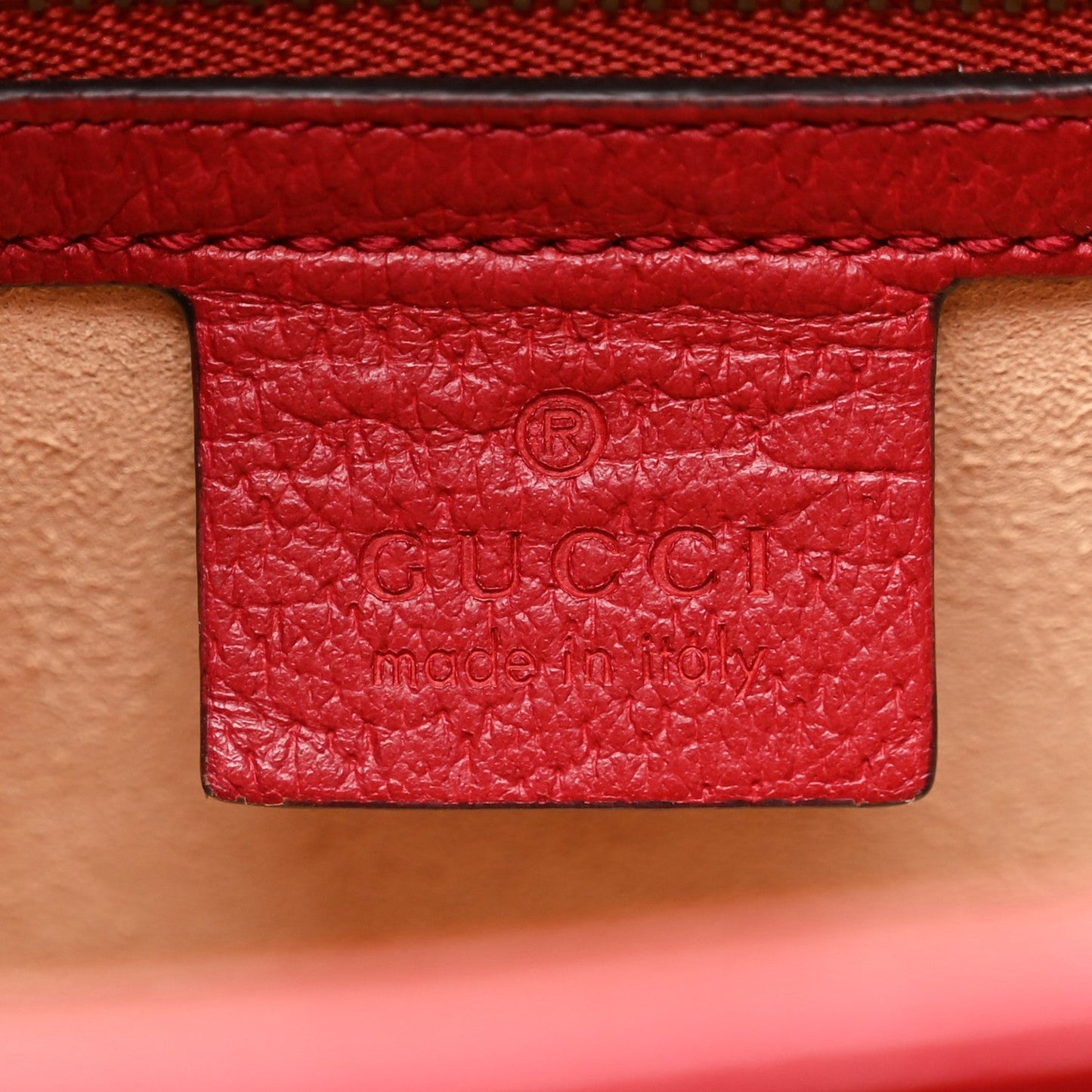 GG Supreme Monogram Small Queen Margaret Top Handle Bag Red