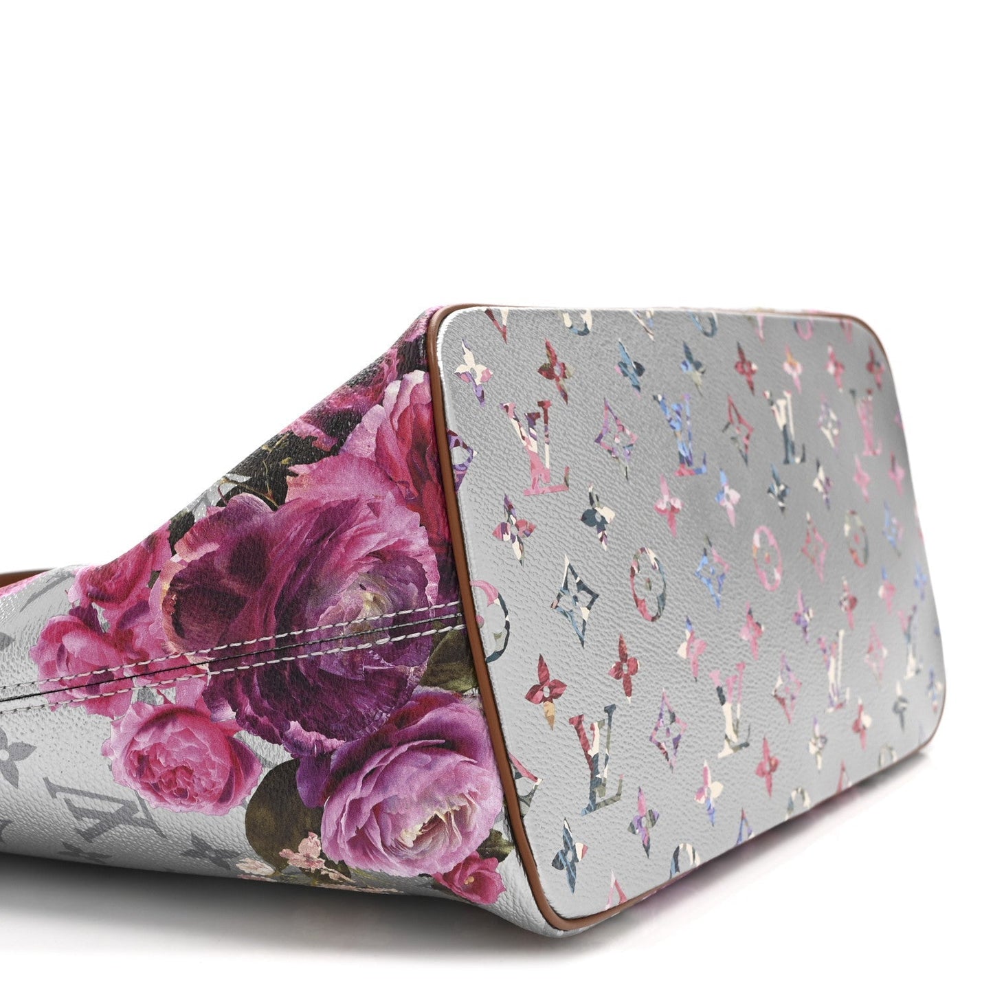 Metallic Monogram LV Garden Neverfull MM  Silver