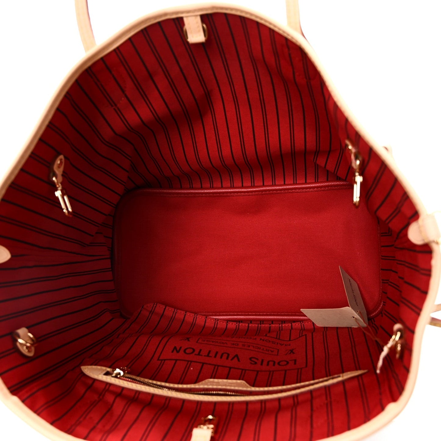 Monogram Inside Out Neverfull Bandouliere MM Rouge Sari