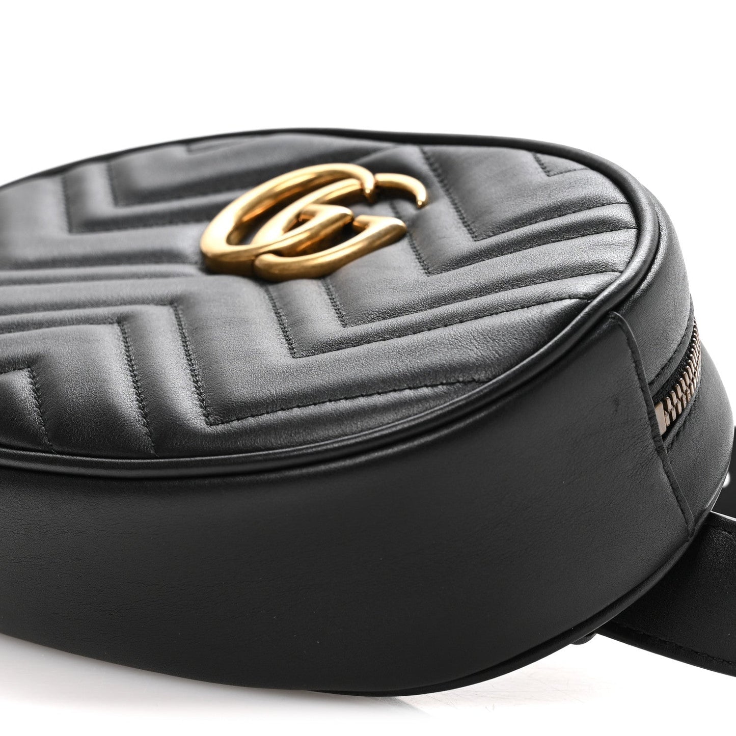 Calfskin Matelasse GG Marmont Belt Bag 95 38 Black