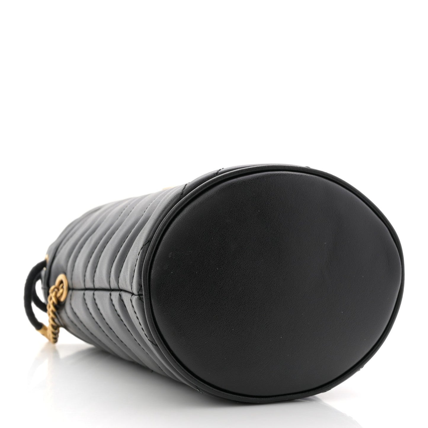 Calfskin Matelasse Mini GG Marmont 2.0 Bucket Bag Black