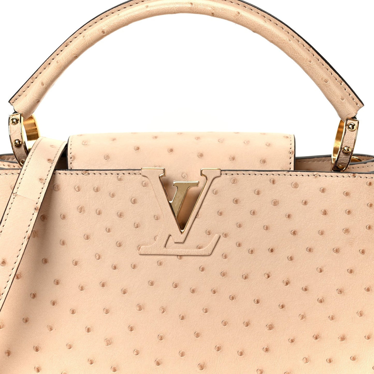 Ostrich Capucines PM Rose Champagne