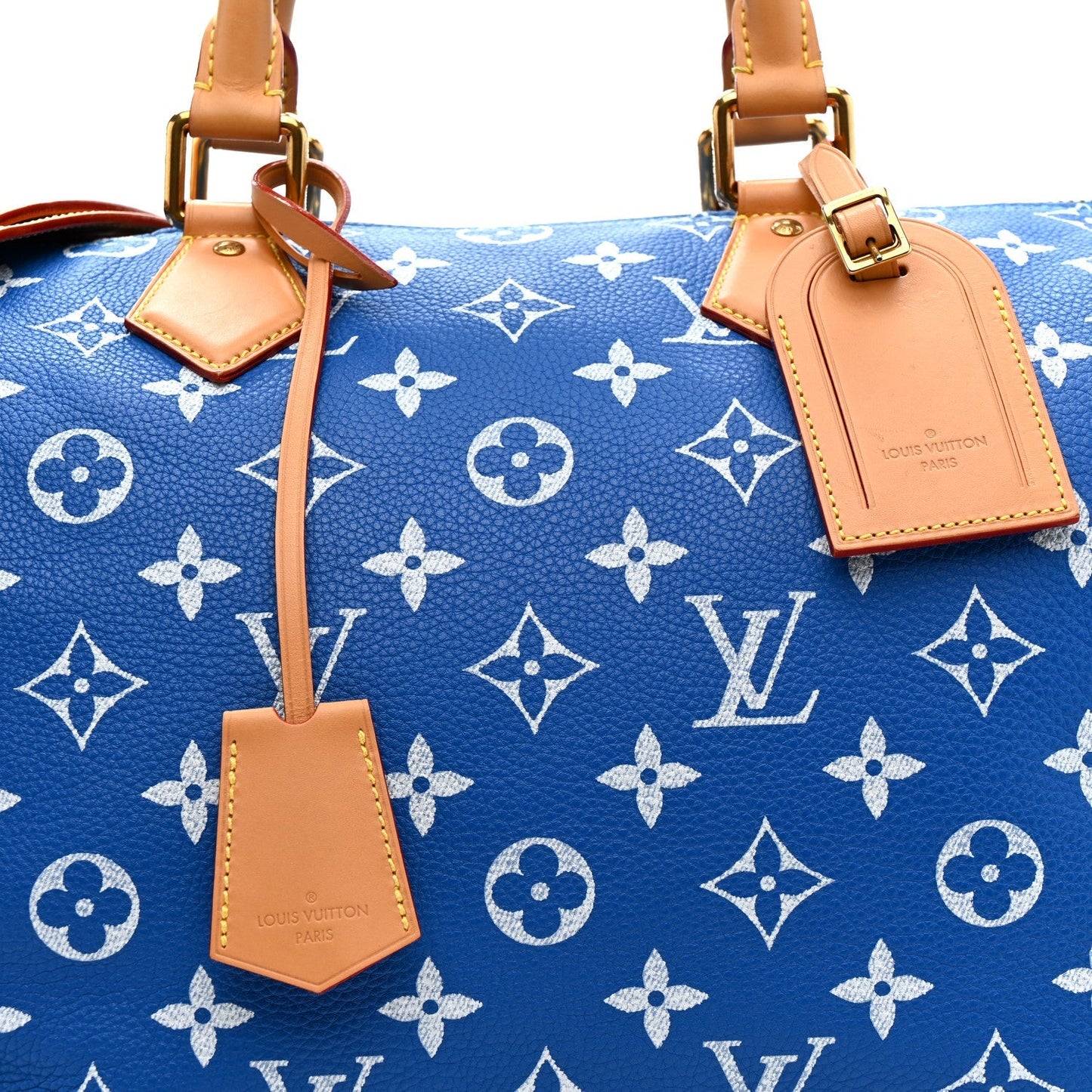 Calfskin Monogram Speedy P9 Bandouliere 40 Blue