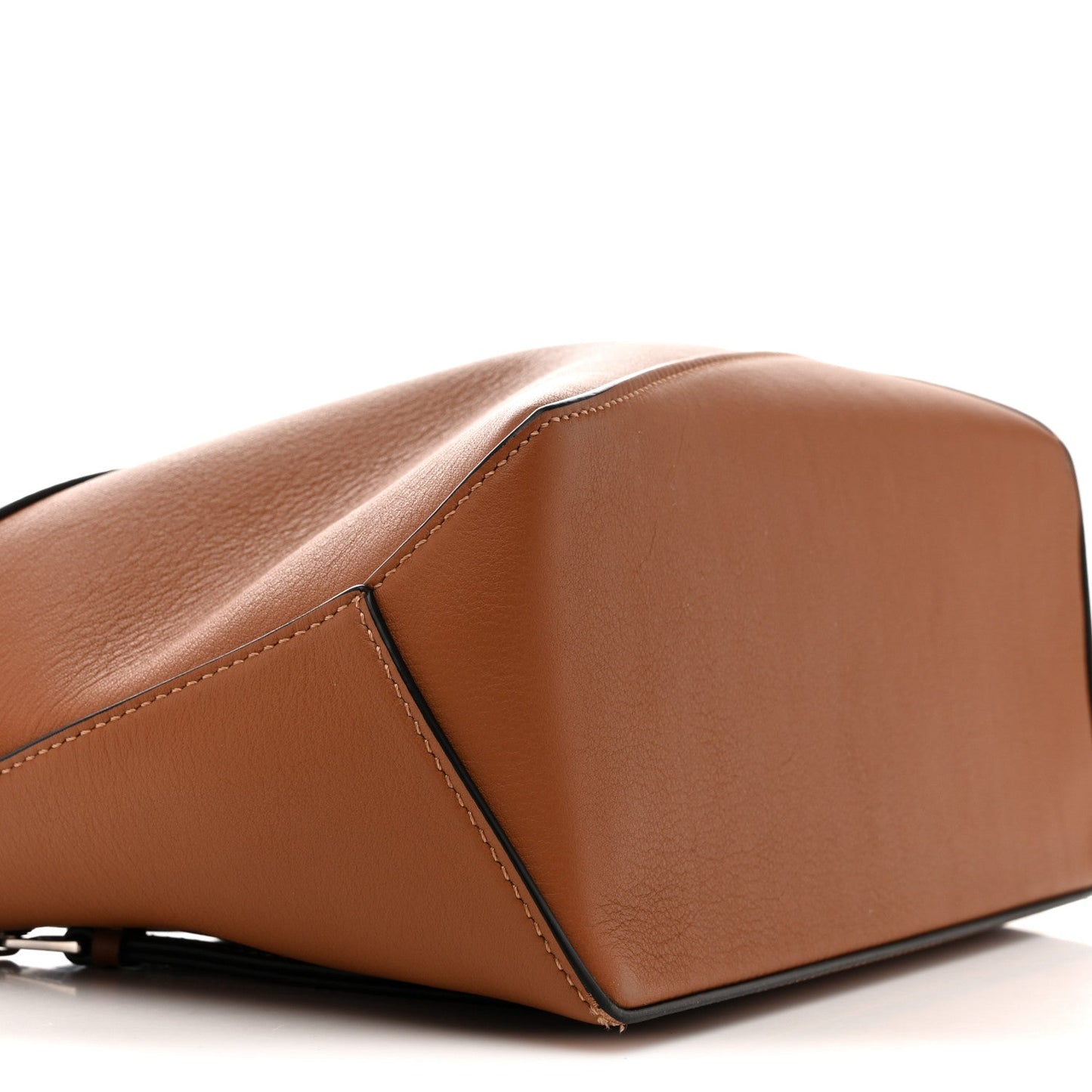 Calfskin Small Puzzle Edge Bag Tan