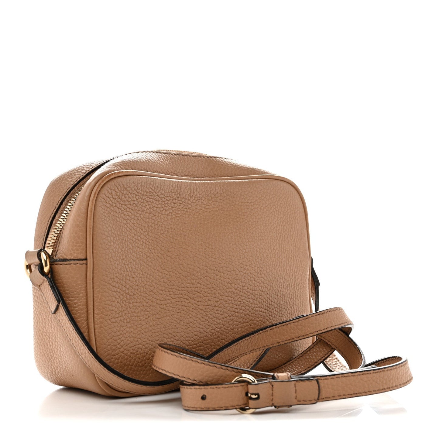 Pebbled Calfskin Small Soho Disco Bag Camelia
