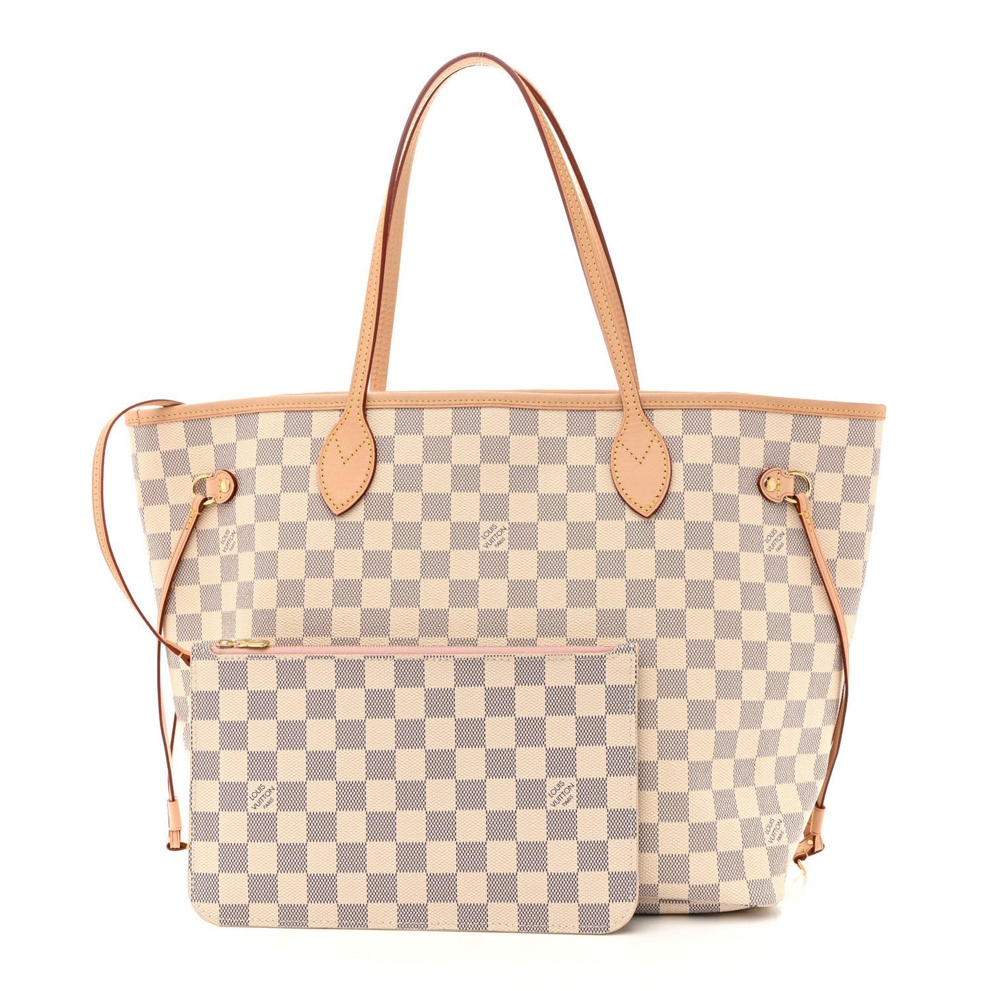 Damier Azur Neo Neverfull MM Rose Ballerine