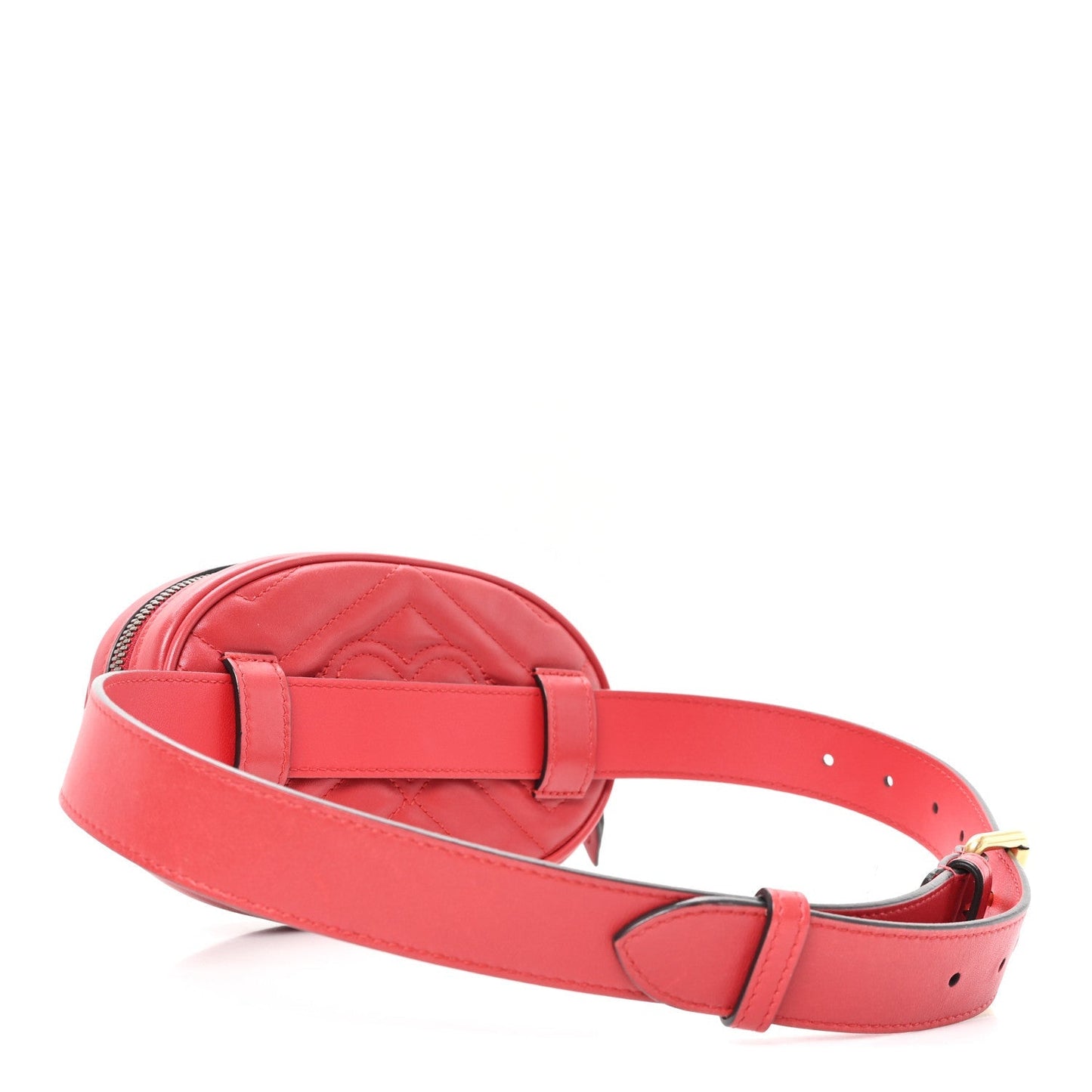 Calfskin Matelasse GG Marmont Belt Bag 75 30 Hibiscus Red
