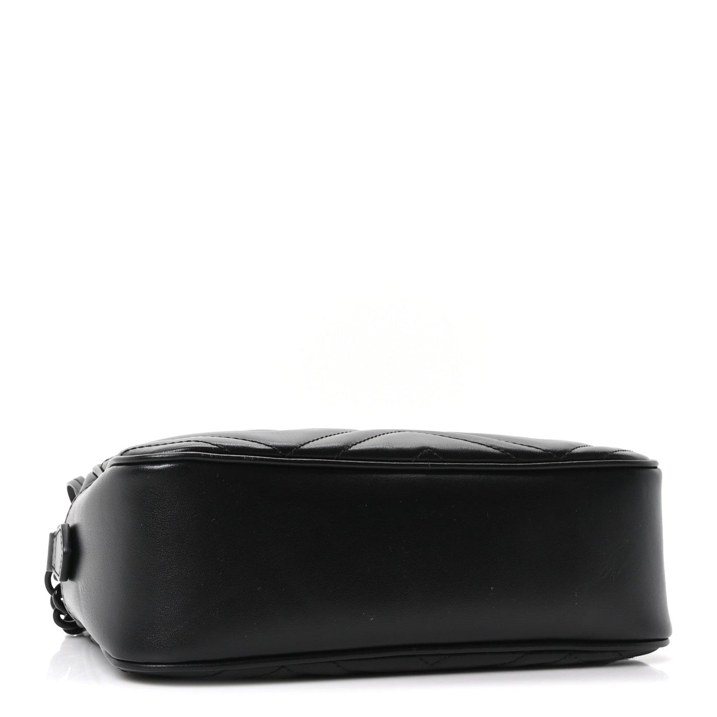 Calfskin Matelasse Monochrome Small GG Marmont Chain Shoulder Bag Black