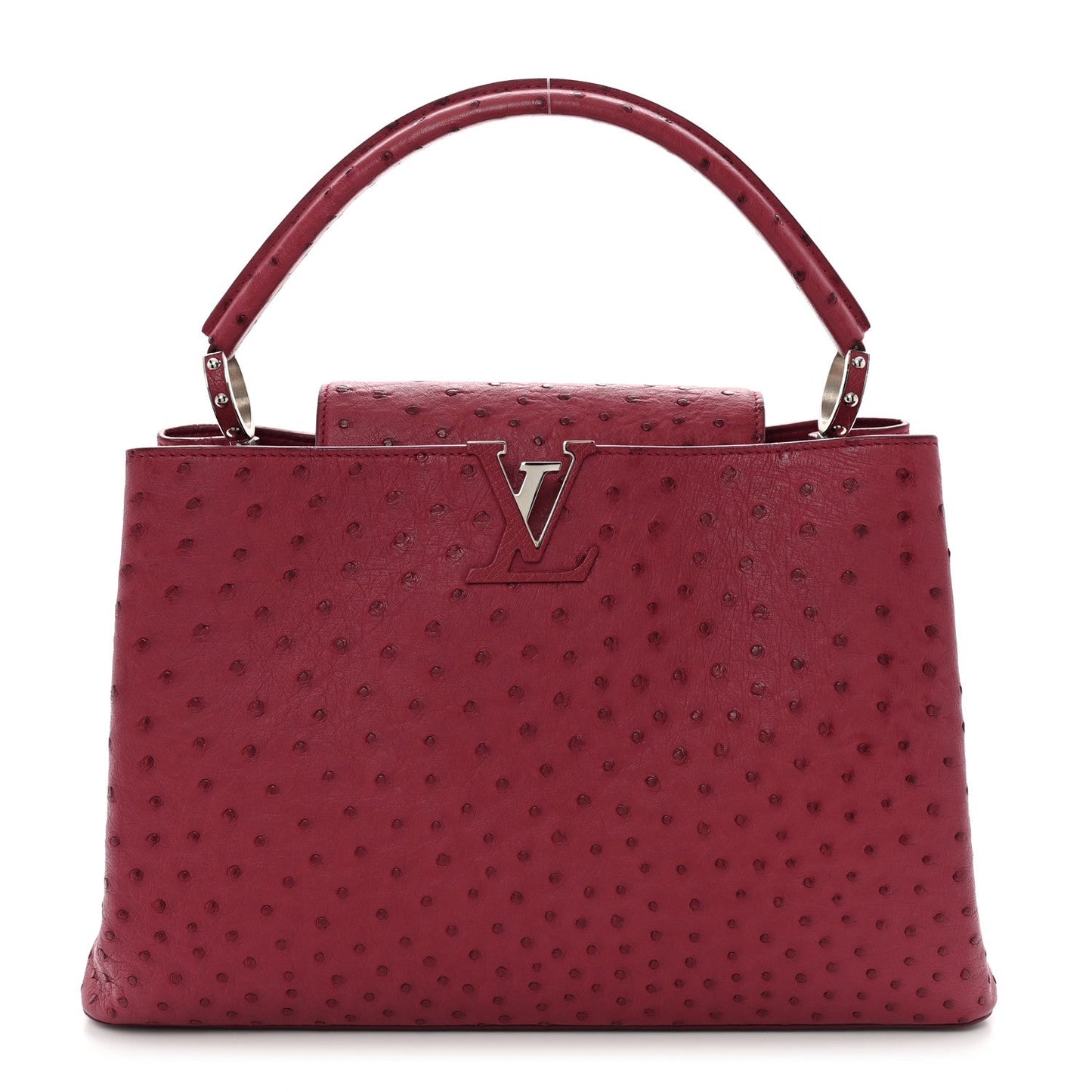 Ostrich Capucines MM Fuchsia