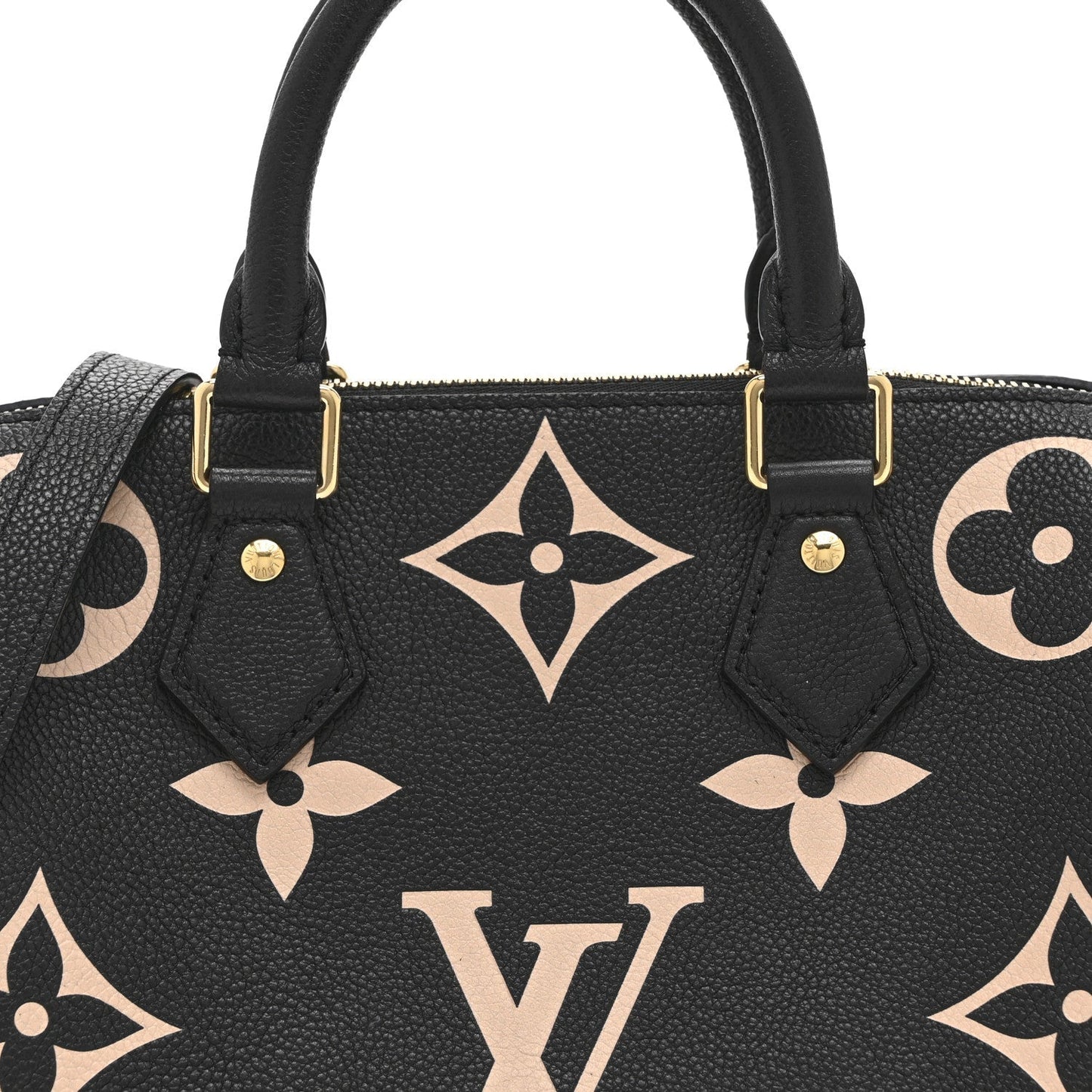 Empreinte Monogram Giant Speedy Bandouliere 25 Black Beige