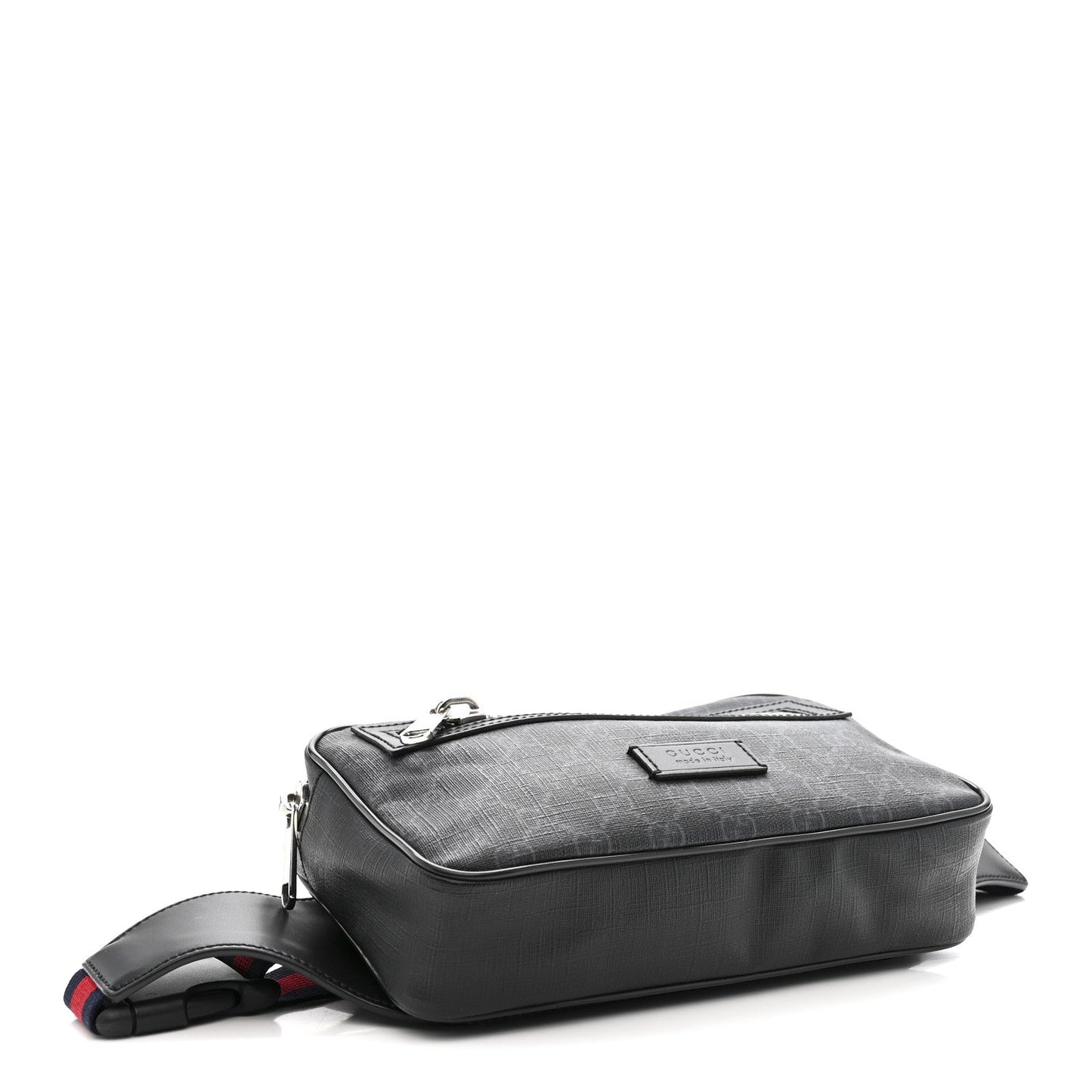 Soft GG Supreme Monogram Web Belt Bag Black Grey