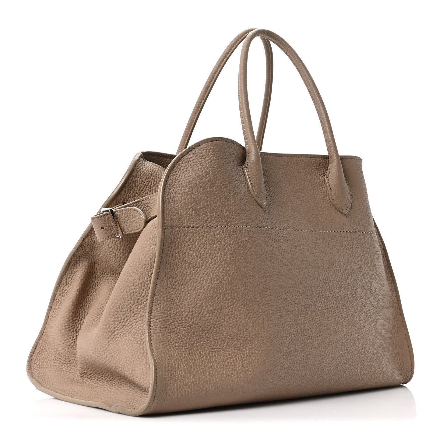 Matte Grained Calfskin Soft Margaux 15 Dark Taupe