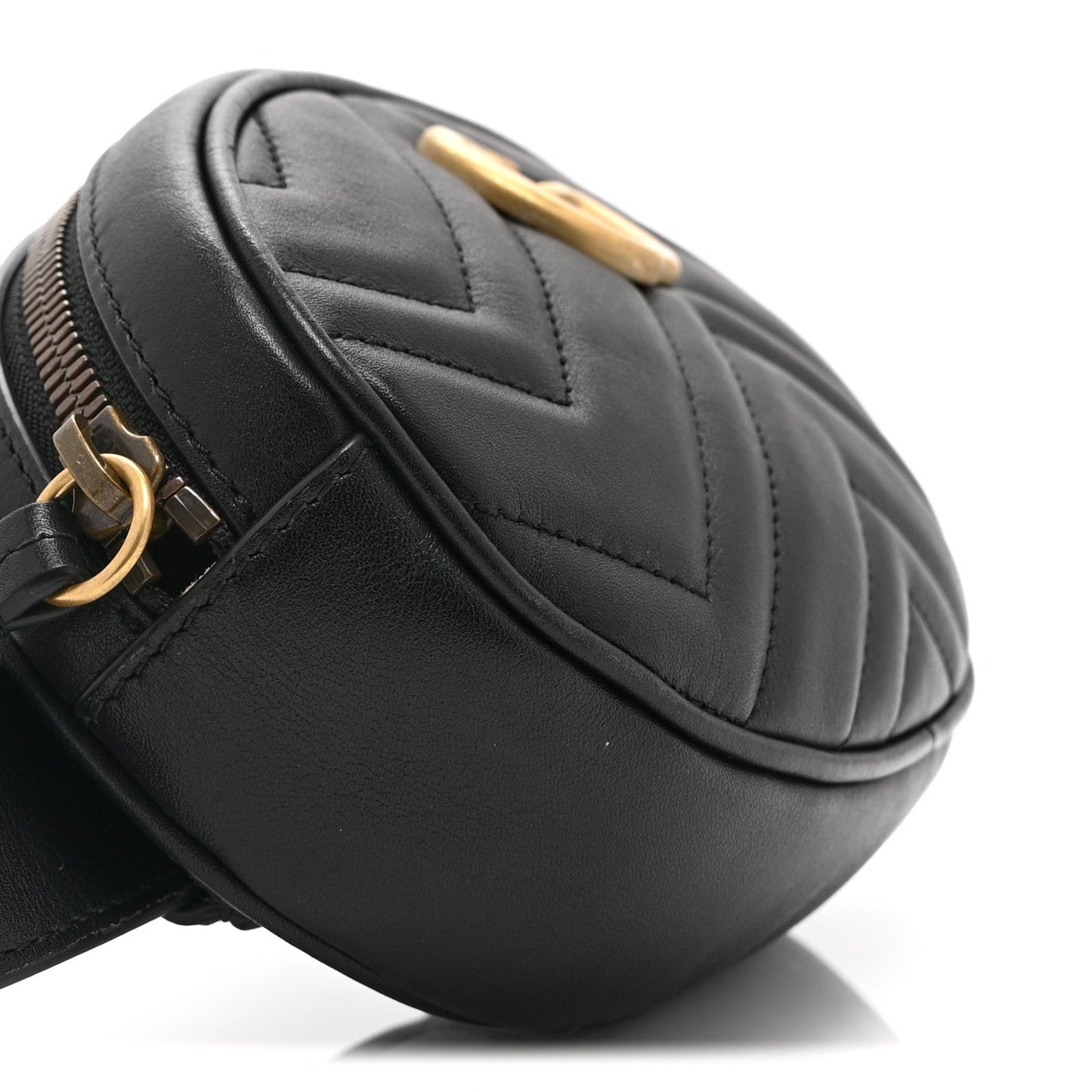Calfskin Matelasse GG Marmont Belt Bag 85 34 Black