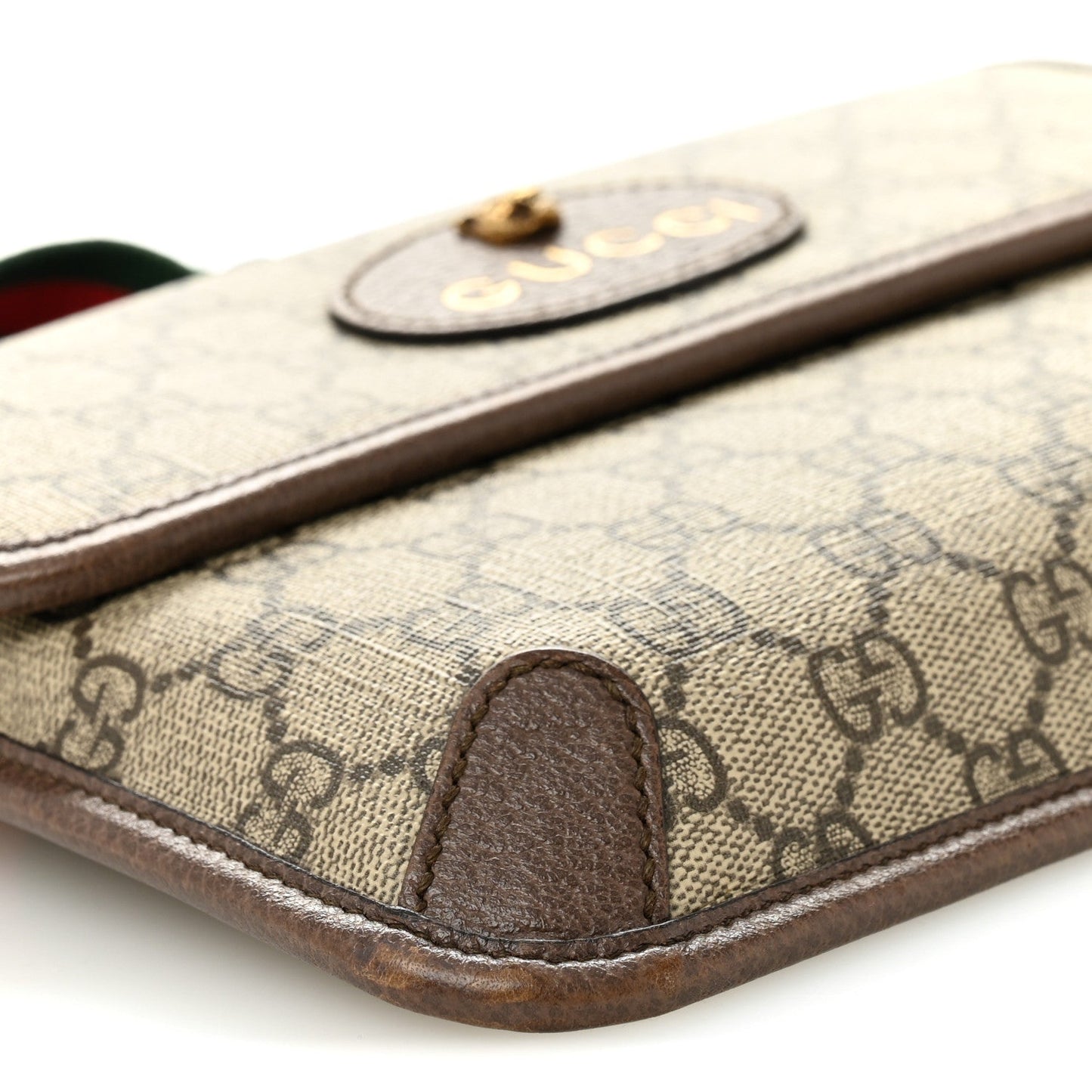 GG Supreme Monogram Neo Vintage Web Belt Bag Brown