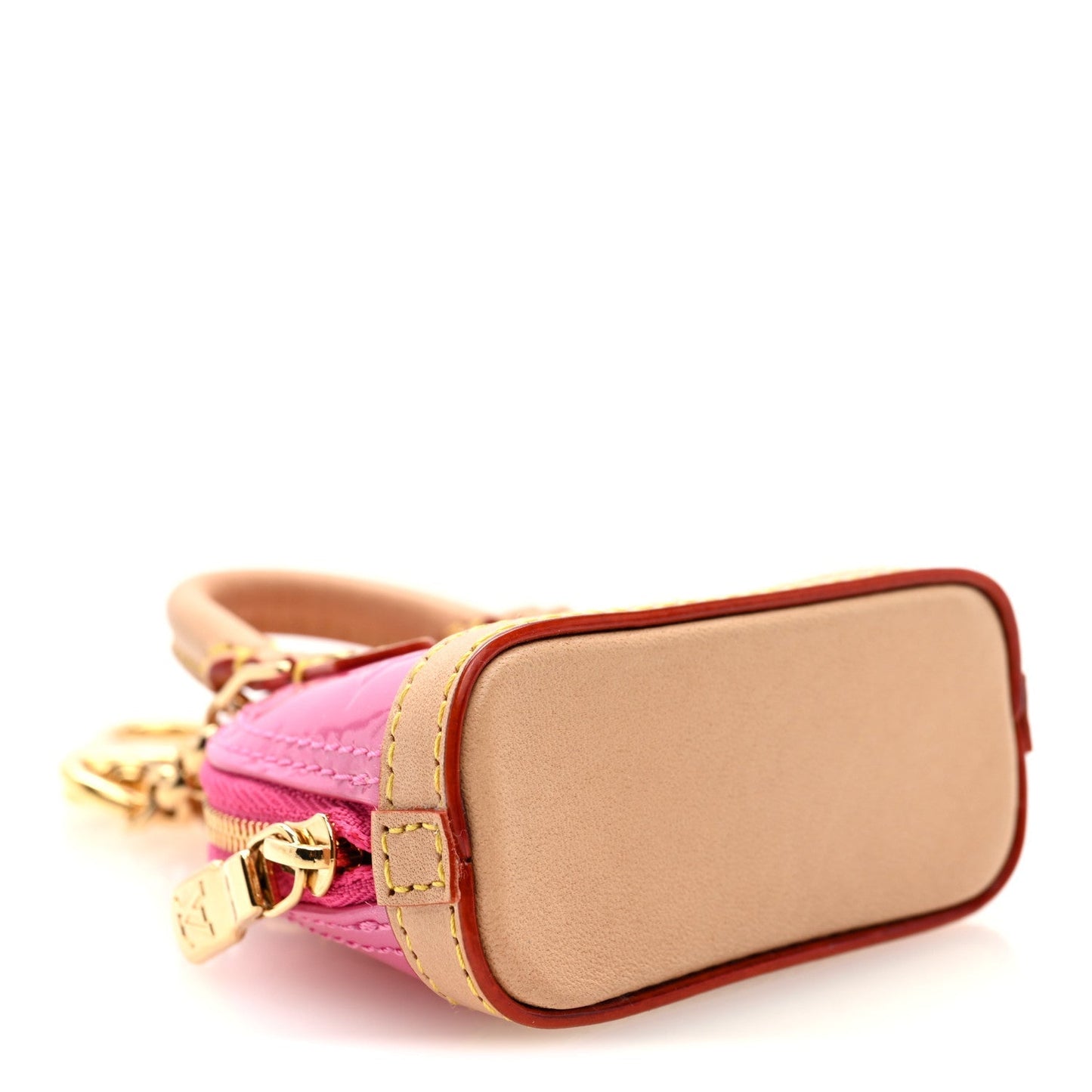 Vernis Monogram Micro Alma Bag Charm Key Holder Rose
