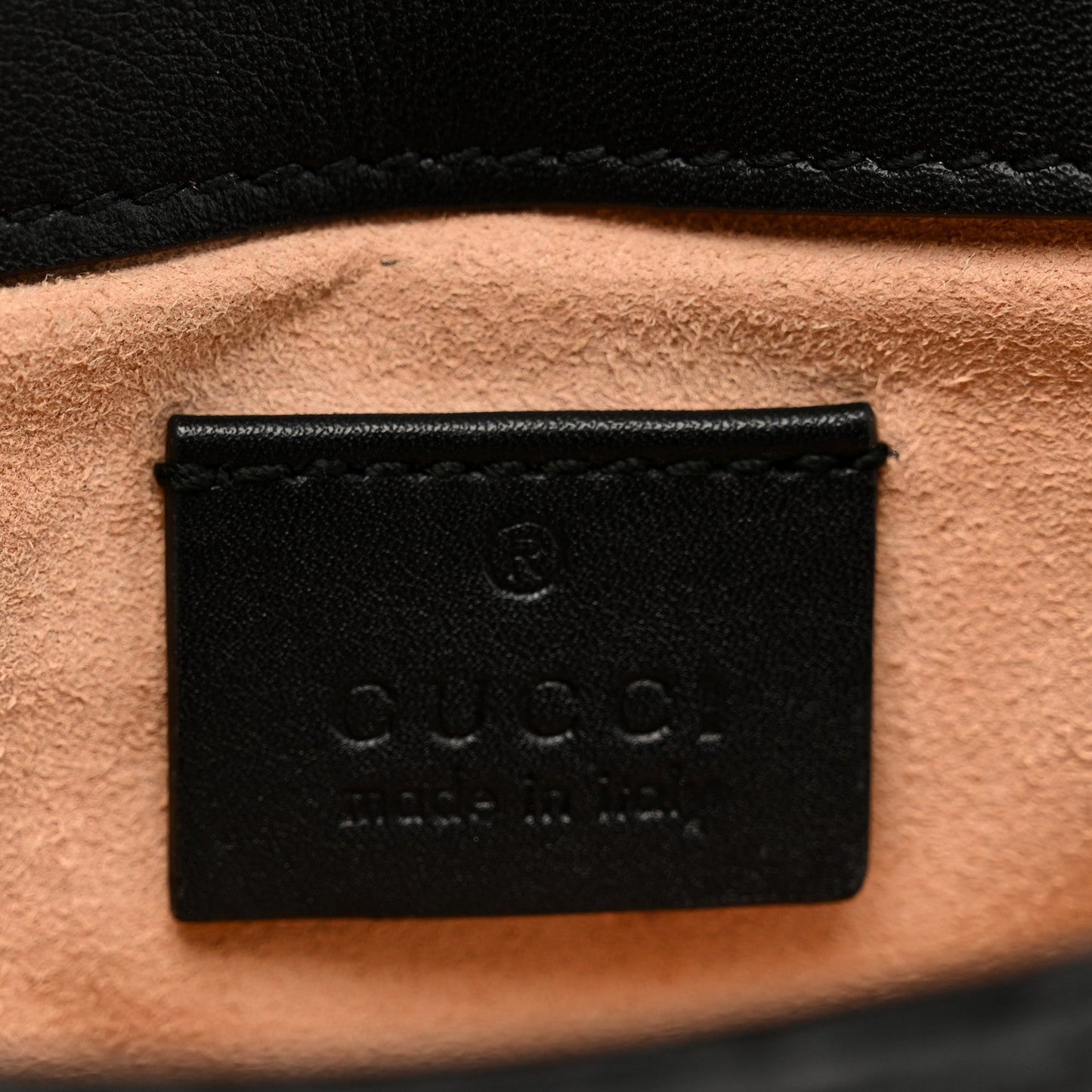 Calfskin Matelasse Super Mini GG Marmont Shoulder Bag Black