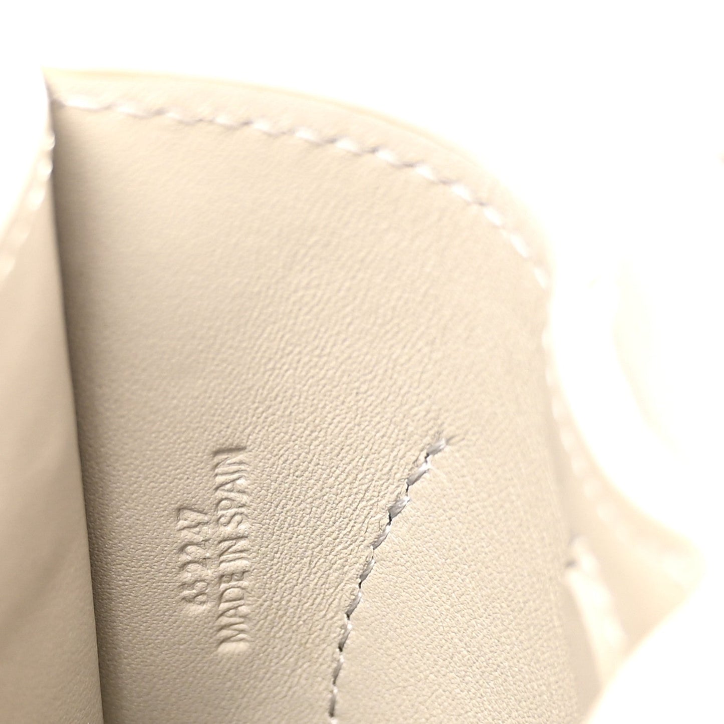 Calfskin Bunny Pouch Crossbody Bag Ghost