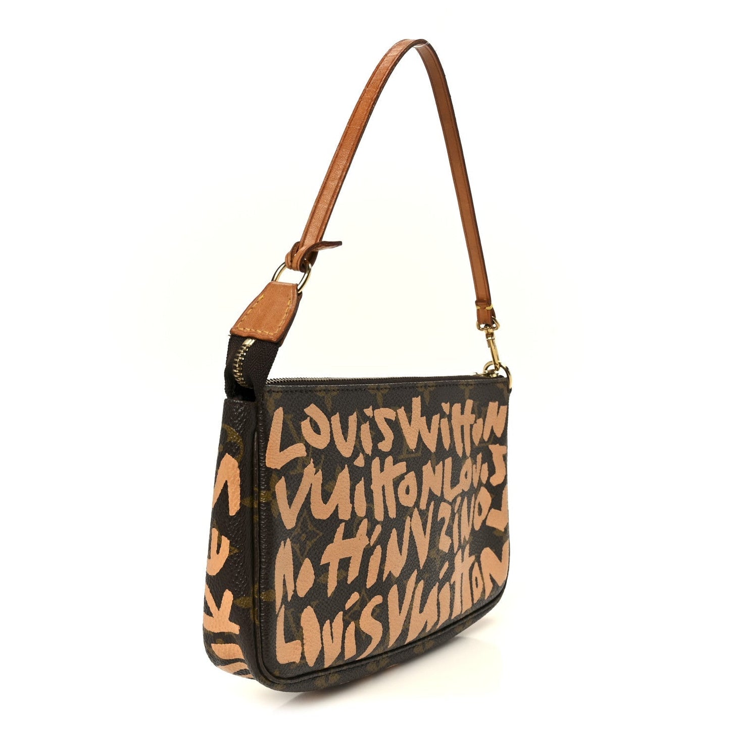 Monogram Graffiti Pochette Accessories Peach