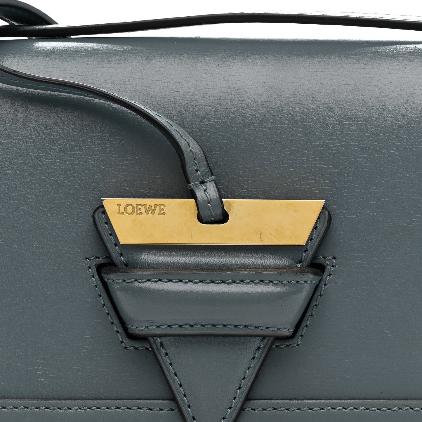 Calfskin Mini Barcelona Shoulder Bag Stone Blue