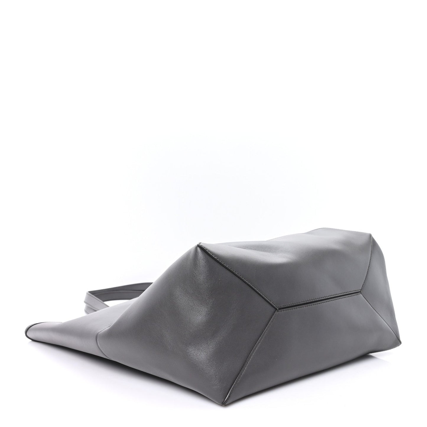 Shiny Calfskin Large Puzzle Fold Tote Dark Grey