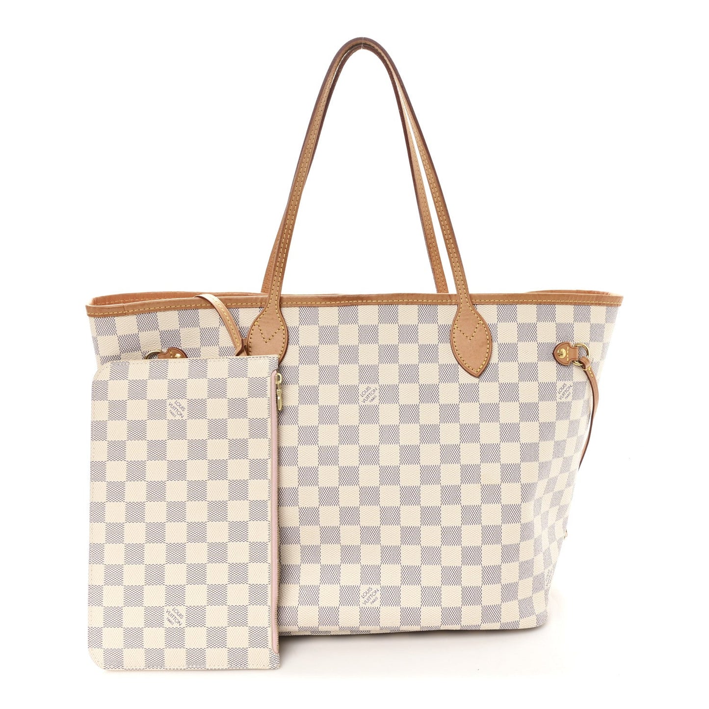 Damier Azur Neo Neverfull MM Rose Ballerine