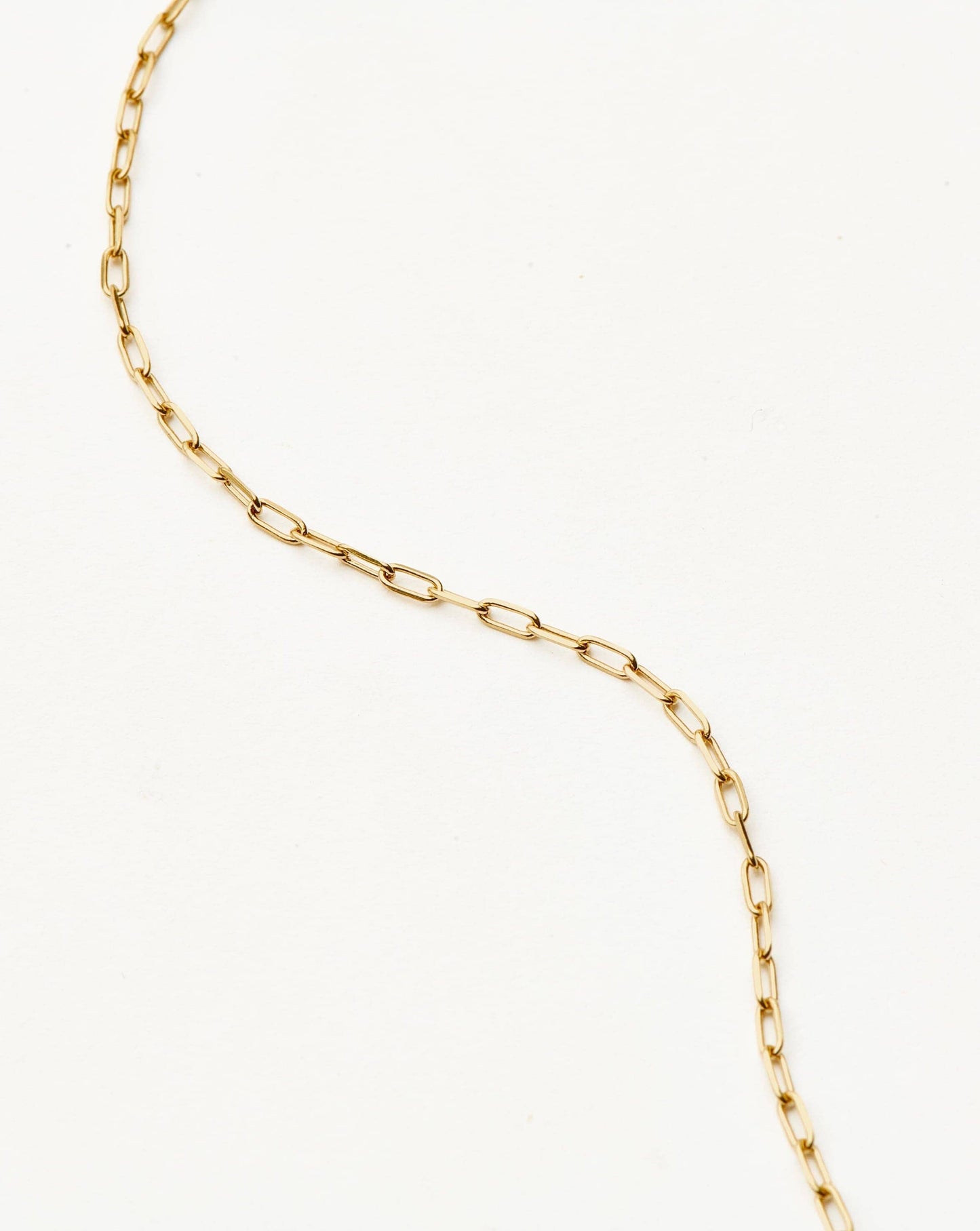 Solid Gold Classic Paperclip Chain Necklace | 14k Solid Gold