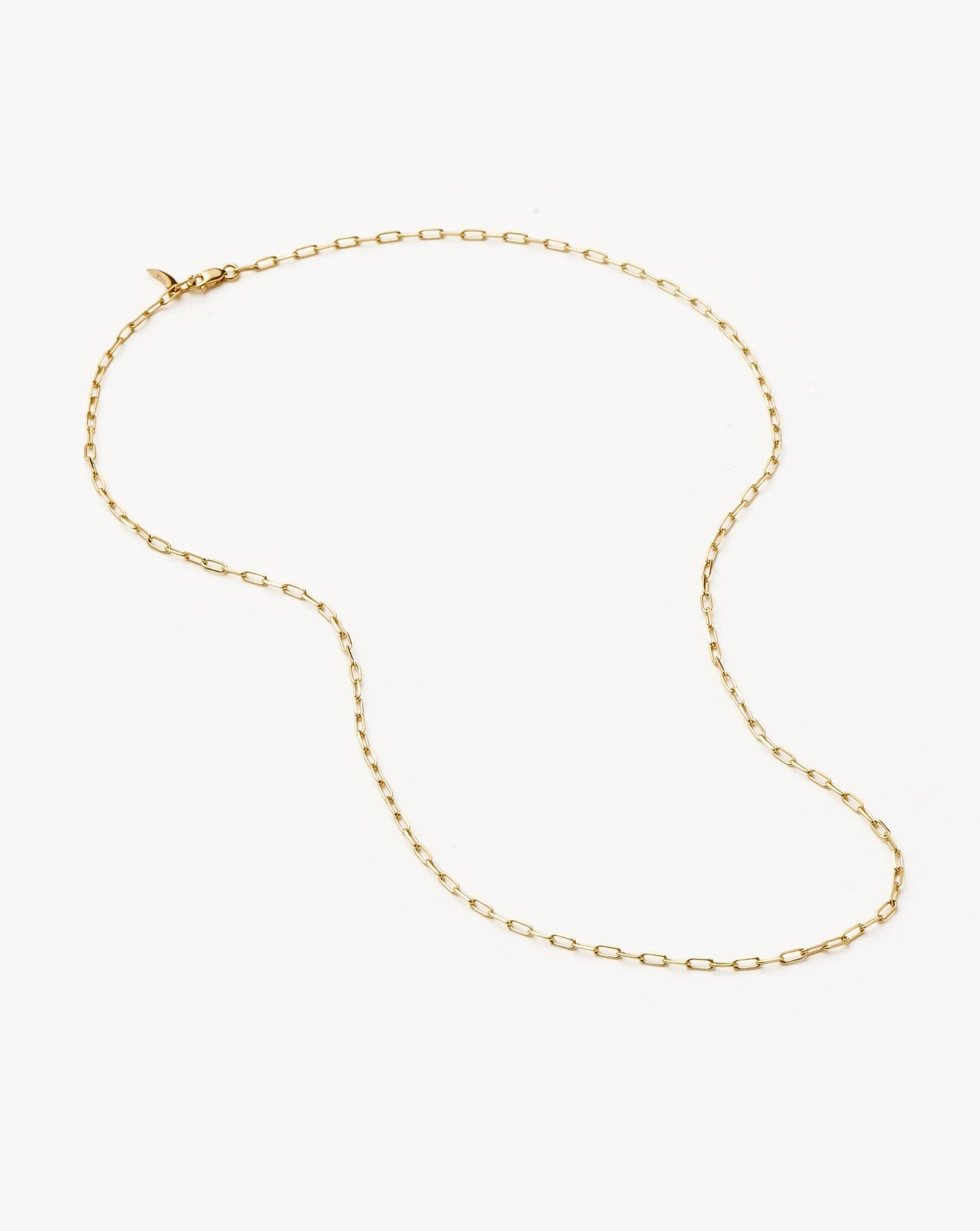 Solid Gold Classic Paperclip Chain Necklace | 14k Solid Gold